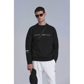 Lufian 112030144 Squire Siyah Erkek Sweatshirt