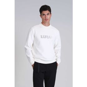 Lufian 112030145 Luther Kırık Beyaz Erkek Sweatshirt
