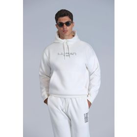 Lufian 112030152 Brave Kırık Beyaz Erkek Sweatshirt
