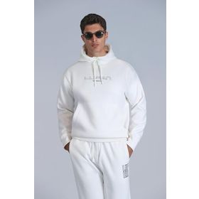 Lufian 112030152 Brave Kırık Beyaz Erkek Sweatshirt