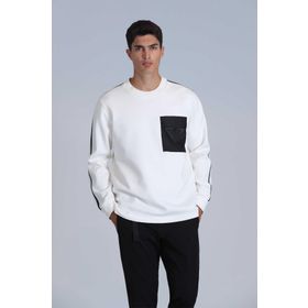 Lufian 112030153 Kırık Beyaz Erkek Sweatshirt