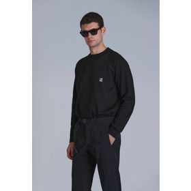 Lufian 112030154 Grant Siyah Erkek Sweatshirt