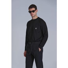 Lufian 112030154 Grant Siyah Erkek Sweatshirt