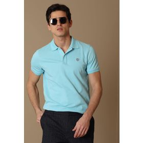 Lufian 627111040091 Mavi Laon Spor Polo Yaka Erkek T-shirt