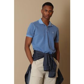 Lufian 627111040092 İndigo Erkek Vernon Spor Polo Yaka T-shirt