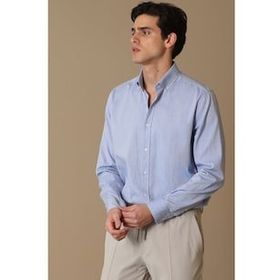 Lufian 627112010603 Mavi Daniel Basic Slim Fit Erkek Gömlek