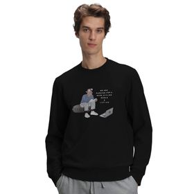 Lufian 627112030078 Siyah Donovan Erkek Sweatshirt