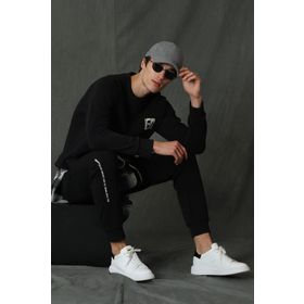 Lufian 627112030086 Siyah Owen Erkek Sweatshirt