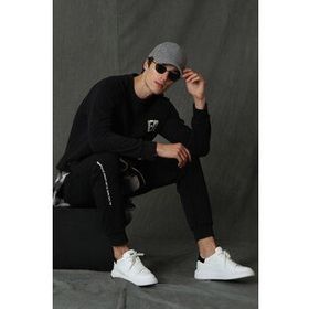 Lufian 627112030086 Siyah Owen Erkek Sweatshirt