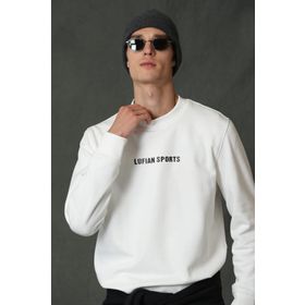 Lufian 627112030098 Kırık Beyaz Erkek Star Sweatshirt