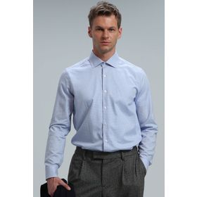 Lufian Bud Mavi Comfort Fit Basic Erkek Gömlek