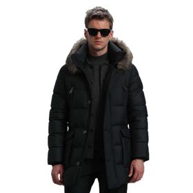 Lufian Clark Siyah Kaz Tüyü Erkek Mont