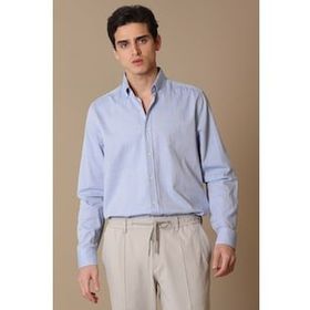 Lufian Danıel Basic Slim Fit Mavi Erkek Gömlek
