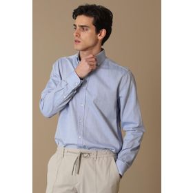 Lufian Danıel Smart Comfort Slim Fit Mavi Erkek Gömlek