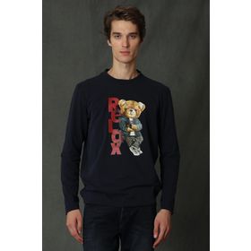 Lufian Dominic Lacivert Uzun Kol Erkek T-shirt