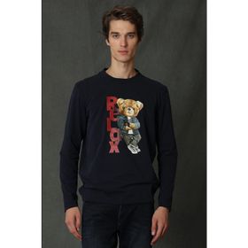 Lufian Dominic Lacivert Uzun Kol Erkek T-shirt
