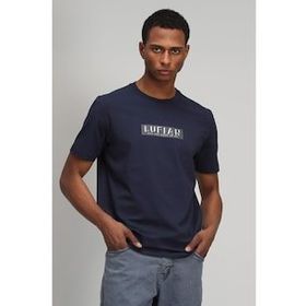 Lufian Frank Modern Grafik Siyah Erkek T-shirt