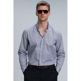 Lufian Getz Lacivert Regular Fit Basic Erkek Gömlek