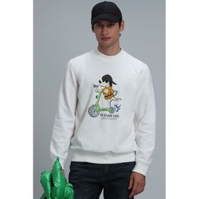 Lufian Igor Kırık Beyaz Erkek Sweatshirt