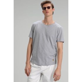 Lufian Junya Açık Gri Basic Erkek T-shirt