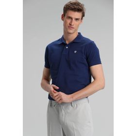 Lufian Laon Spor Polo Açık Lacivert Erkek T-Shirt
