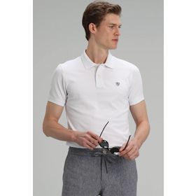 Lufian Laon Spor Polo Beyaz Erkek T-Shirt