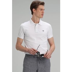Lufian Laon Spor Polo Beyaz Erkek T-Shirt