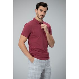Lufian Laon Spor Polo Bordo Erkek T-Shirt