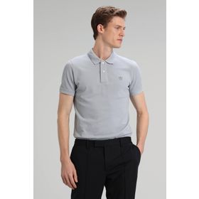 Lufian Laon Spor Polo Gri Erkek T-Shirt