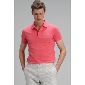 Lufian Laon Spor Polo Koyu Pembe Erkek T-Shirt