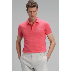 Lufian Laon Spor Polo Koyu Pembe Erkek T-Shirt