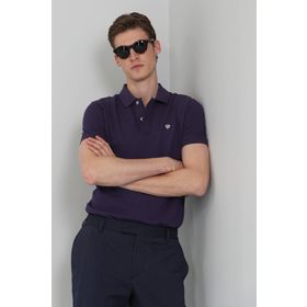 Lufian Laon Spor Polo Mor Erkek T-Shirt