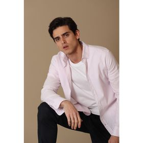 Lufian Lora Smart Comfort Slim Fit Pembe Erkek Gömlek