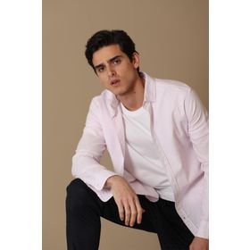 Lufian Lora Smart Comfort Slim Fit Pembe Erkek Gömlek