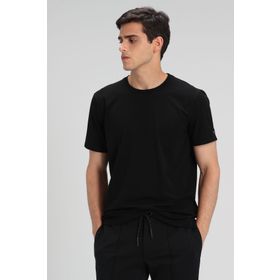 Lufian Pablo Basic Siyah Erkek T-Shirt