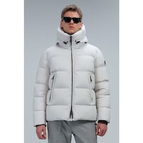 Lufian Tommy 112120180 Taş Kapüşonlu Kaz Tüyü Erkek Mont
