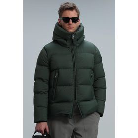 Lufian Tommy 112120180 Yeşil Kaz Tüyü Erkek Mont