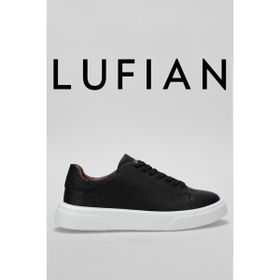 Lufian Tommy Deri Siyah Beyaz Sneaker Erkek Spor Ayakkabı