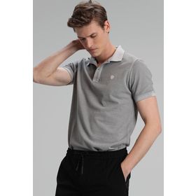 Lufian Vernon Spor Polo Gri Erkek T-Shirt
