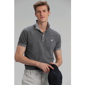 Lufian Vernon Spor Polo Gri Erkek T-Shirt