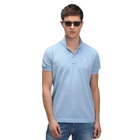 Lufian Vernon Spor Polo Yaka Açık Mavi Erkek T-shirt
