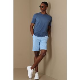 Lufian Zegler Slim Fit Mavi Spor Erkek Chino Şort