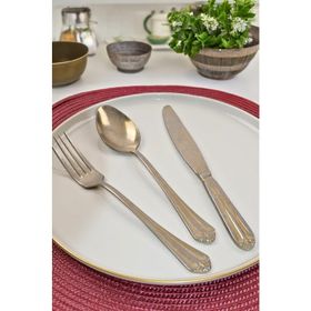 Lugga Maya Eskitme Gold 18 Parça Yemek Çatal Kaşık Bıçak Takımı