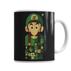 Luigi Mario Porselen Kupa Bardak