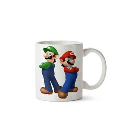 Luigi Mario Porselen Kupa Bardak