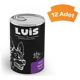 Luis 12x400 gr Parça Dana Etli Soslu Köpek Konservesi
