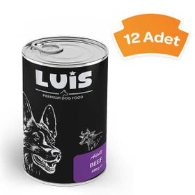 Luis 12x400 gr Parça Dana Etli Soslu Köpek Konservesi