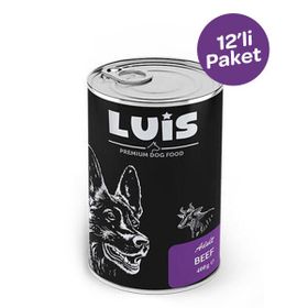 Luis 12x400 gr Parça Dana Etli Soslu Köpek Konservesi