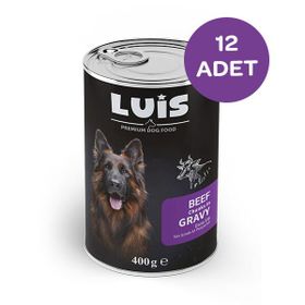 Luis 12x400 gr Parça Dana Etli Soslu Köpek Konservesi