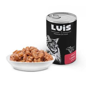 Luis 12x400 gr Parça Kuzu Etli Soslu Kedi Konservesi